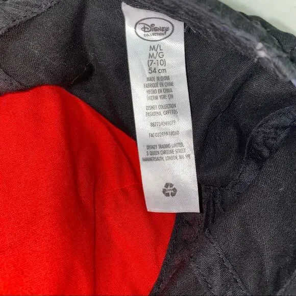 Disney Collection Minnie Mouse Bow Snapback Cap Black and Red M/L 7/10 - Picture 3 of 4